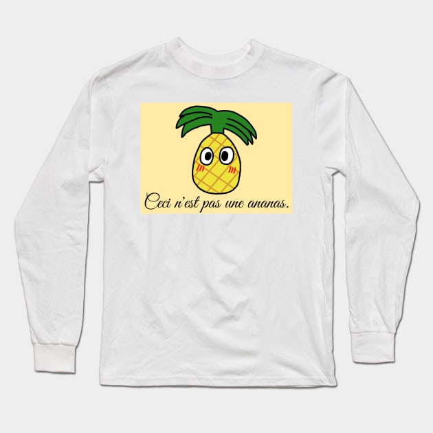 The Treachery of Pineapples Long Sleeve T-Shirt by arimoreindeer